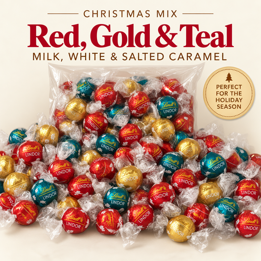 Christmas Mix Lindor Lindt - Milk, White, Salted Caramel